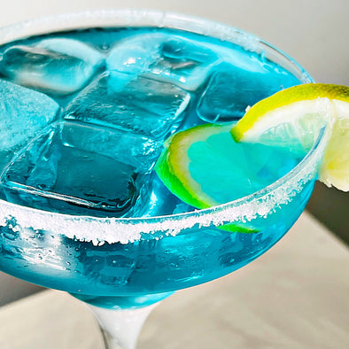 Colorful Mocktails: Blue Agave Margarita