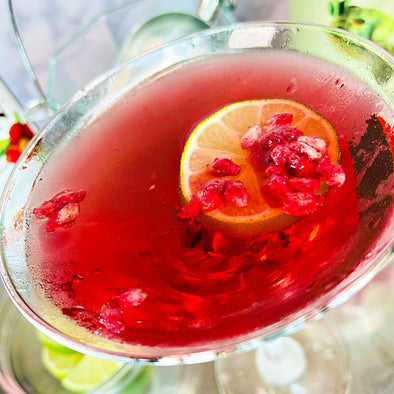 Colorful Mocktails: Cranberry Pomegranate Martini