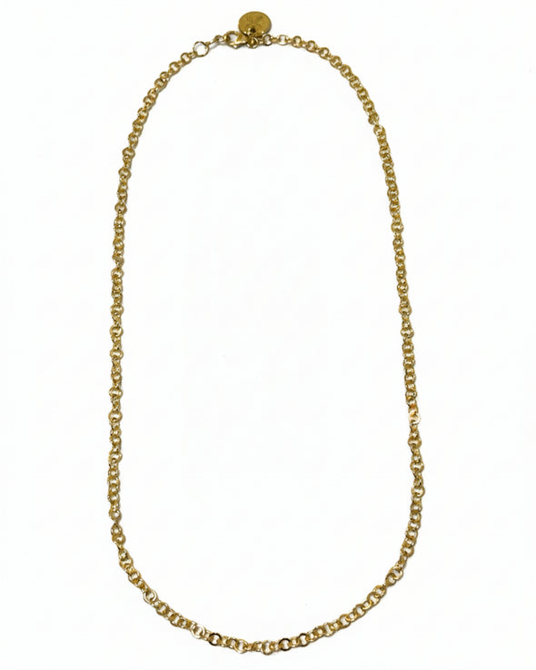 24K Gold Filled Tiny Rolo Chain Necklace