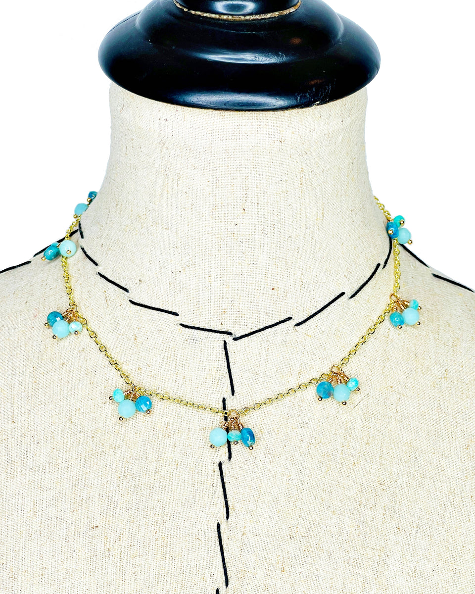 Apatite and Amazonite Cluster Necklace – JulRe Designs Studio