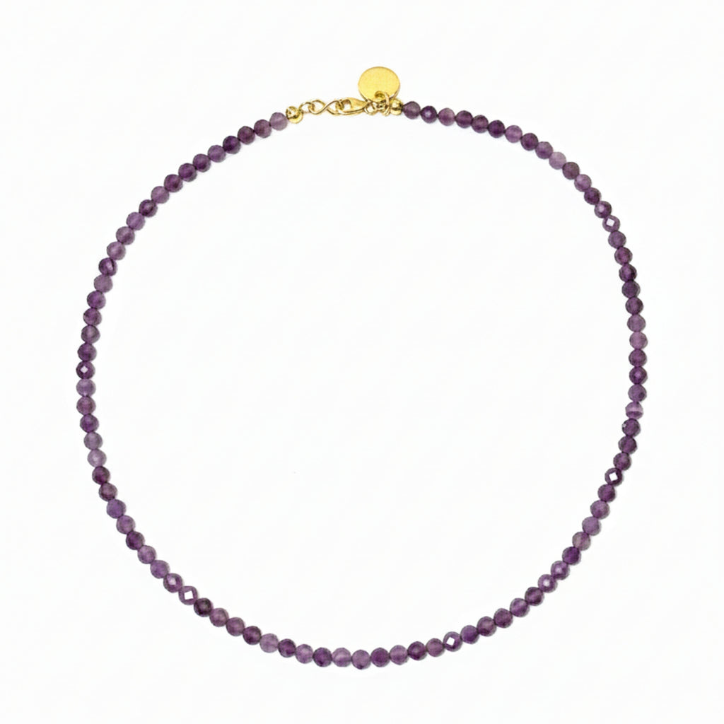 Beaded Necklace in Amethyst