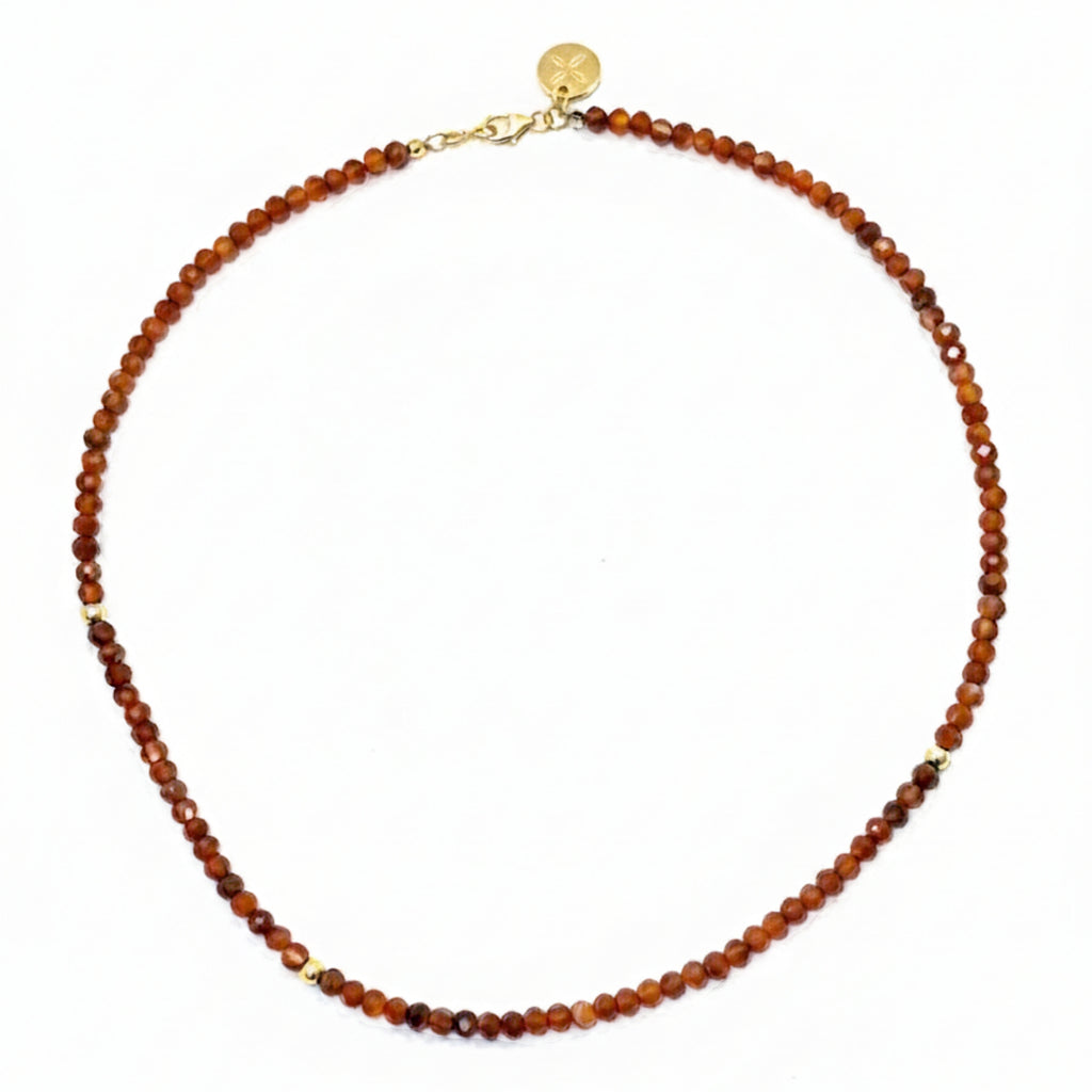 Beaded Necklace in Carnelian