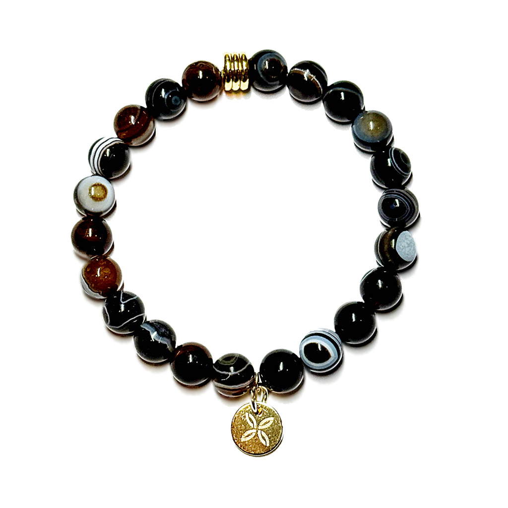 Palette Bracelet in Black Eye Agate