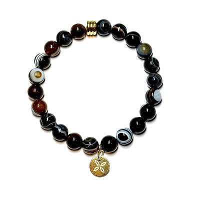 Palette Bracelet in Black Eye Agate