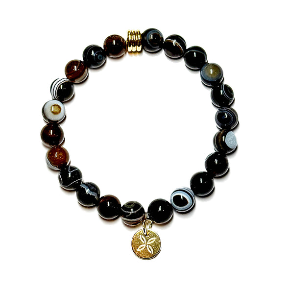 Palette Bracelet in Black Eye Agate