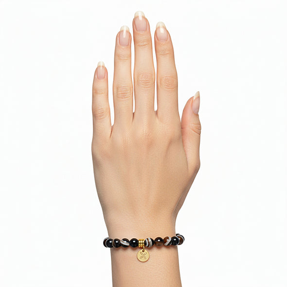 Palette Bracelet in Black Eye Agate