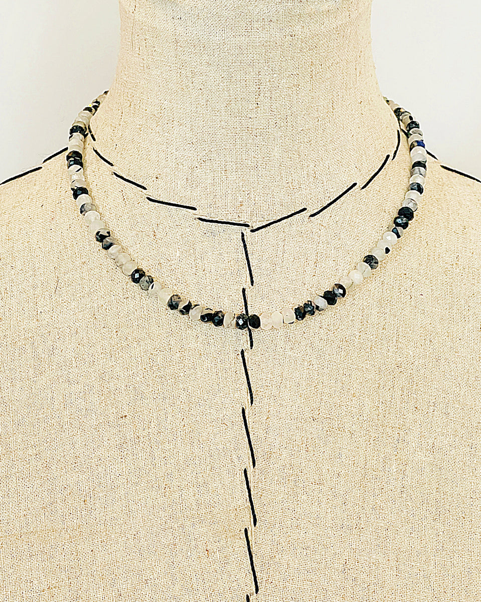 Black Rutilated Quartz Rondelle Necklace – JulRe Designs Studio