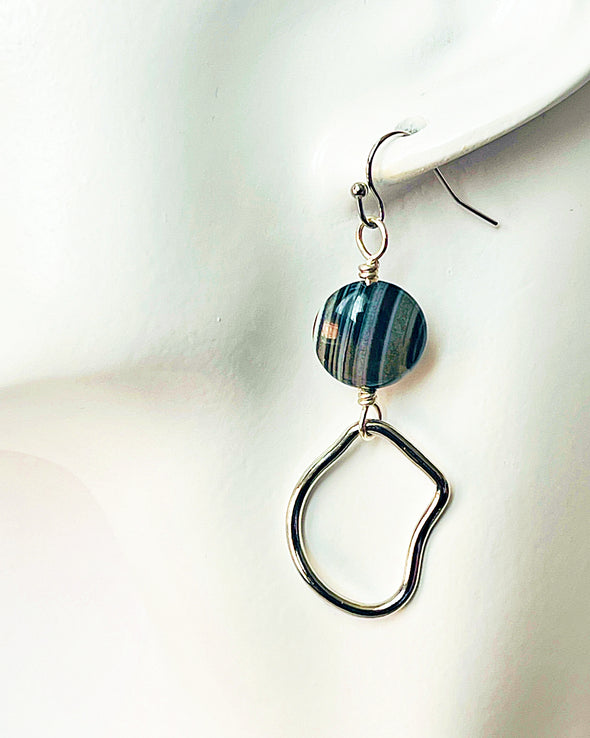 Botswana Agate Organic Drop Earrings Earrings