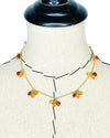 Carnelian and Red Aventurine Cluster Necklace