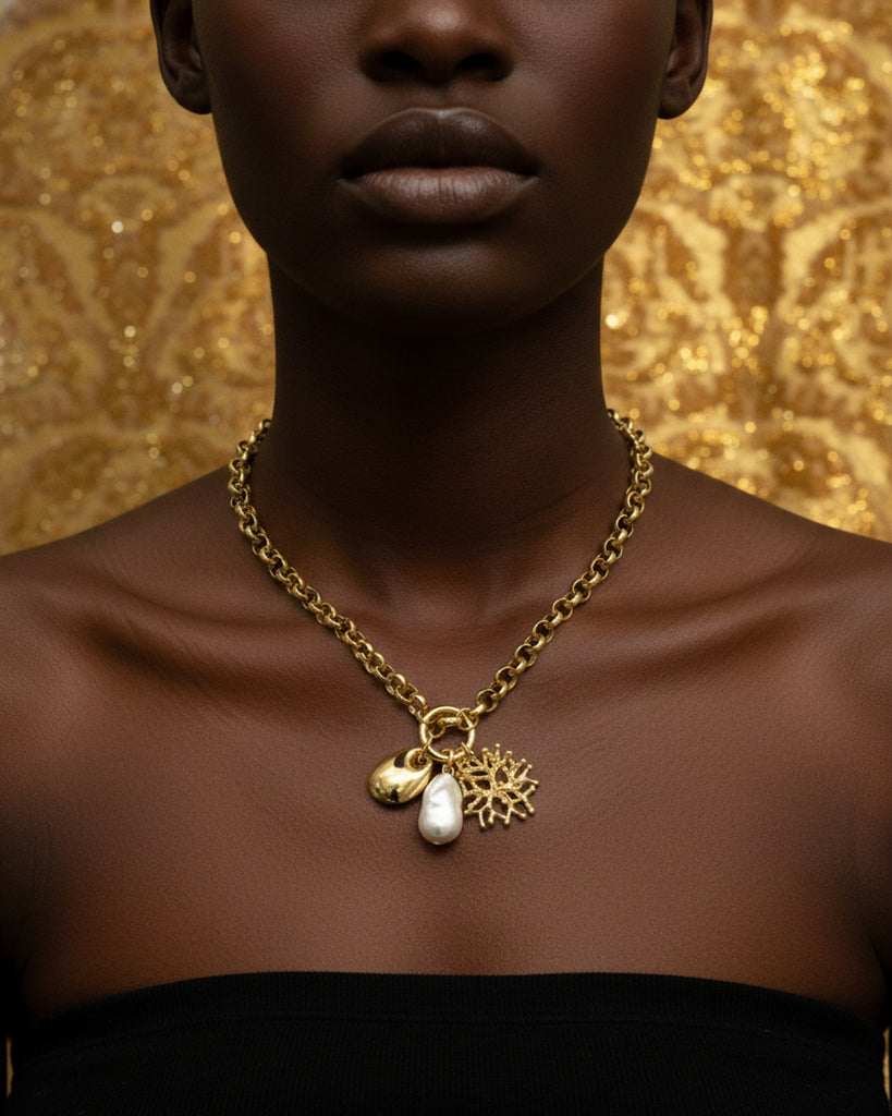 Gold Plump Oval Charm