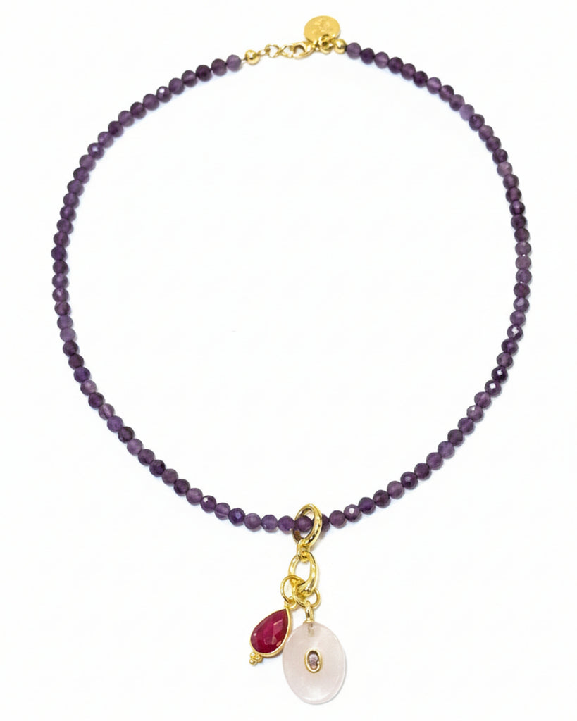 Rose Quartz Oval Charm