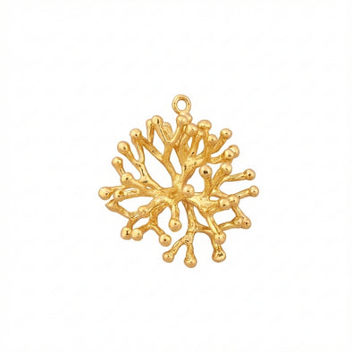 Gold Coral Charm