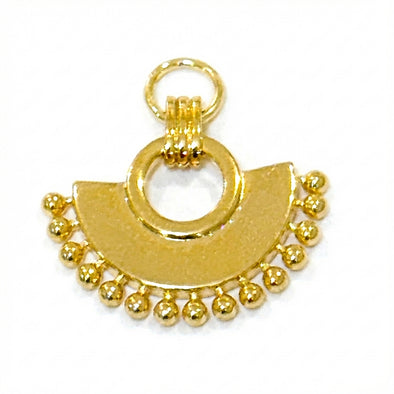 Gold Fancy Fan Charm