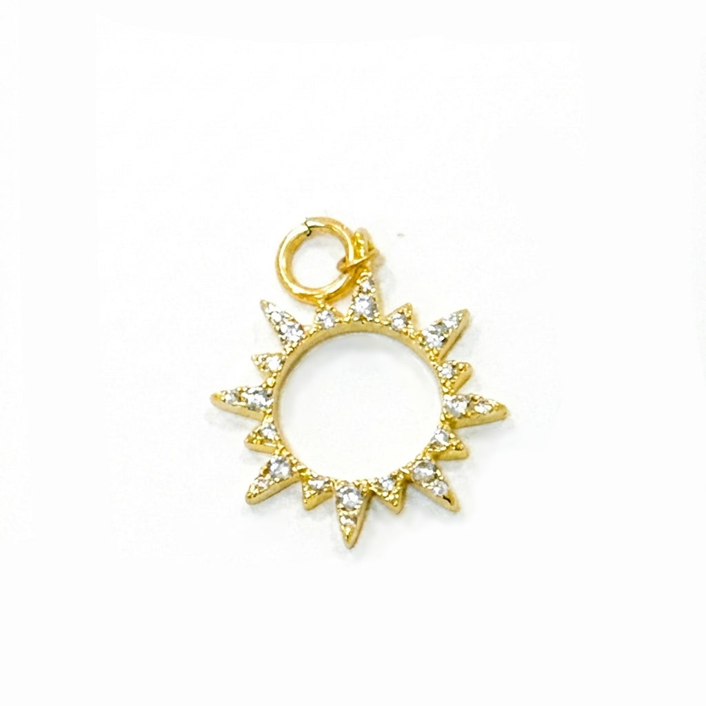 Gold Sparkle Sun Charm