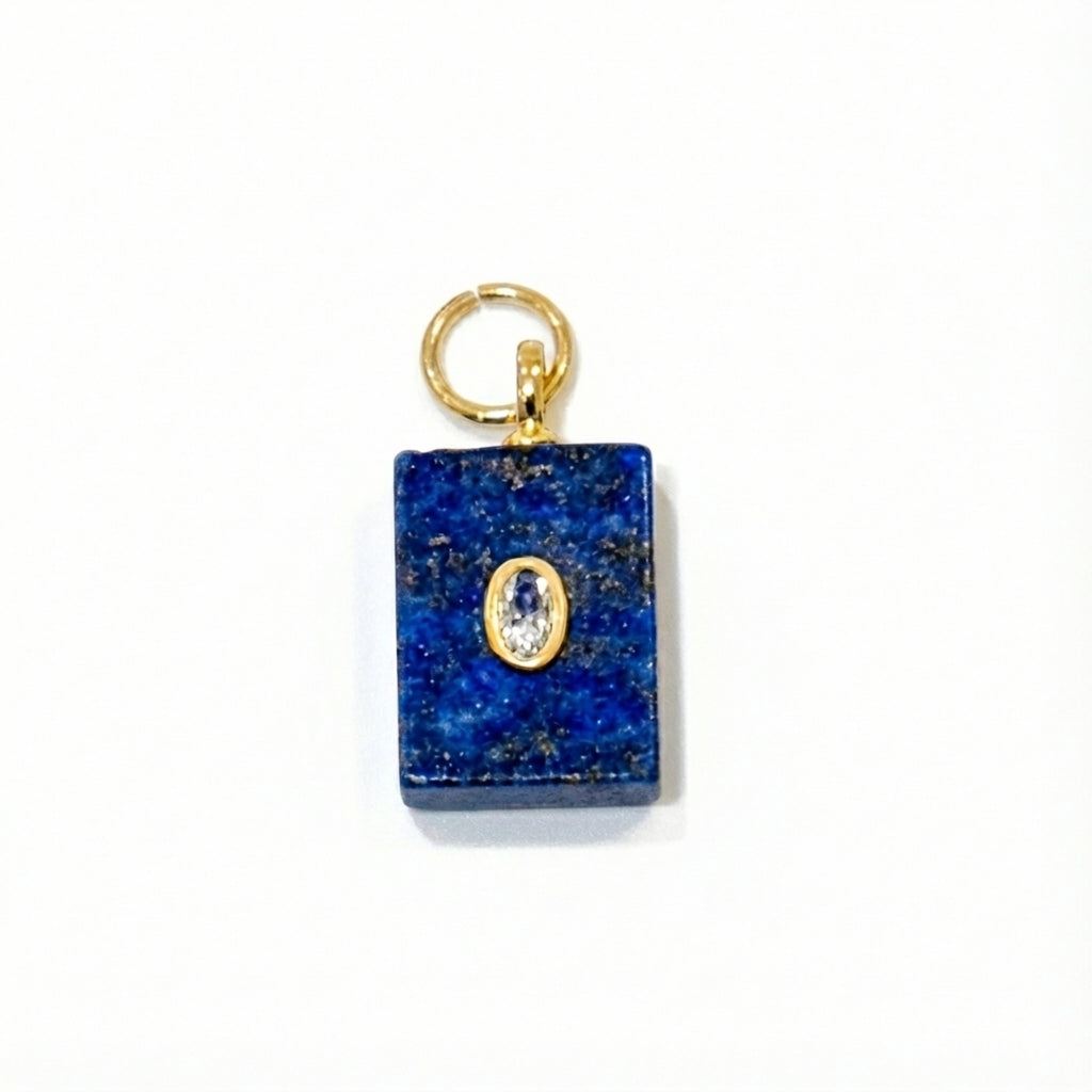 Lapis Rectangle Charm