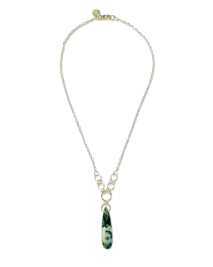 Archive Ocean Jasper Teardrop Link Necklace