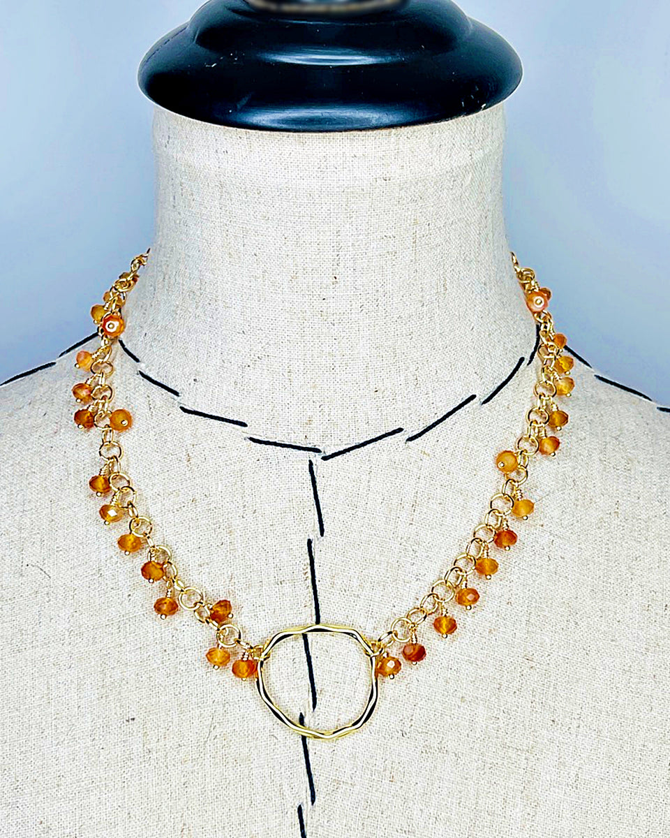 Organic Drop Necklace in Carnelian – JulRe Designs Studio