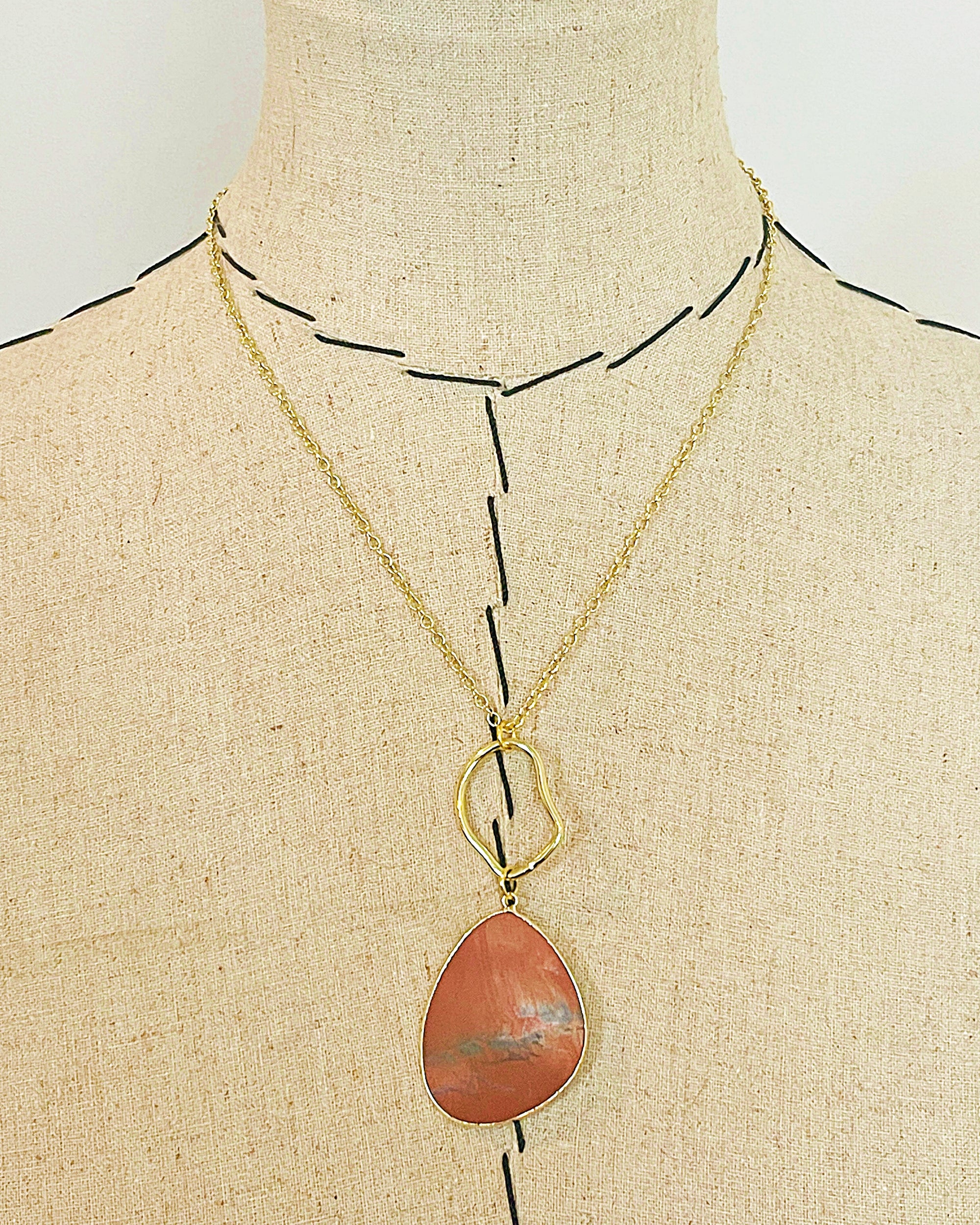 Red Jasper Slice Pendant Necklace – JulRe Designs Studio