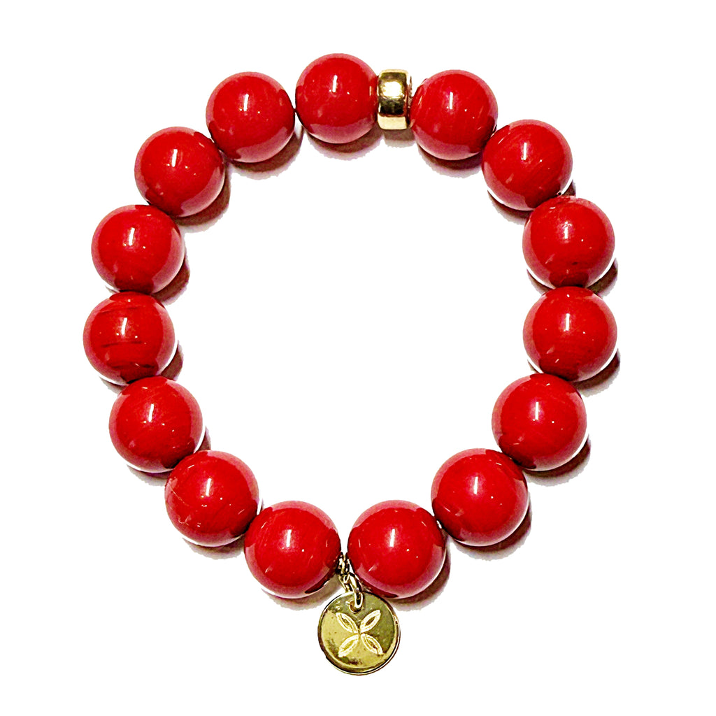 Palette Bracelet in Red Coral