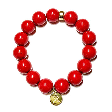 Palette Bracelet in Red Coral