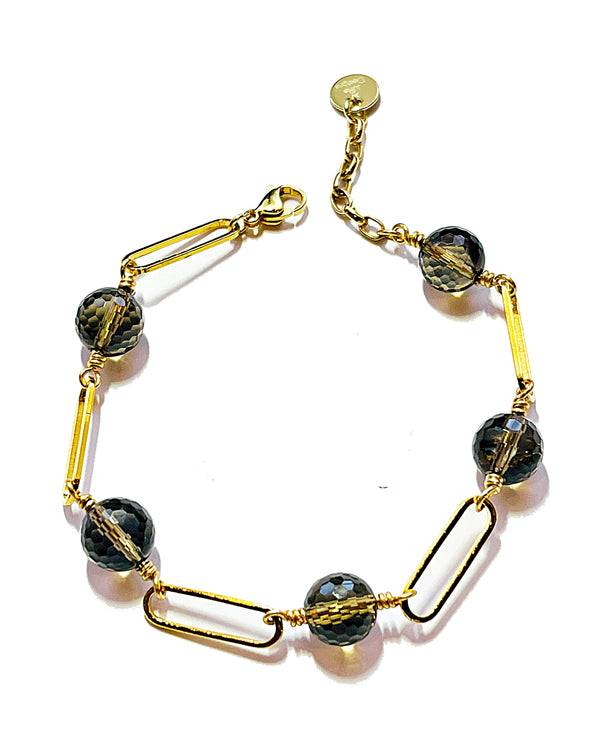 Smoky Quartz Link Bracelet