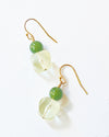 Vintage Lucite and Jade Earrings