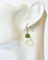 Vintage Lucite and Jade Earrings