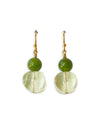 Vintage Lucite and Jade Earrings