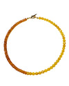 Yellow Aragonite and Czech Fire Polished Glass Necklace