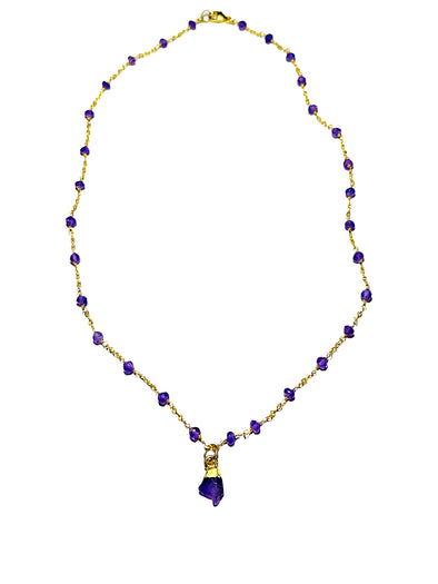 Raw Luxe Amethyst Necklace