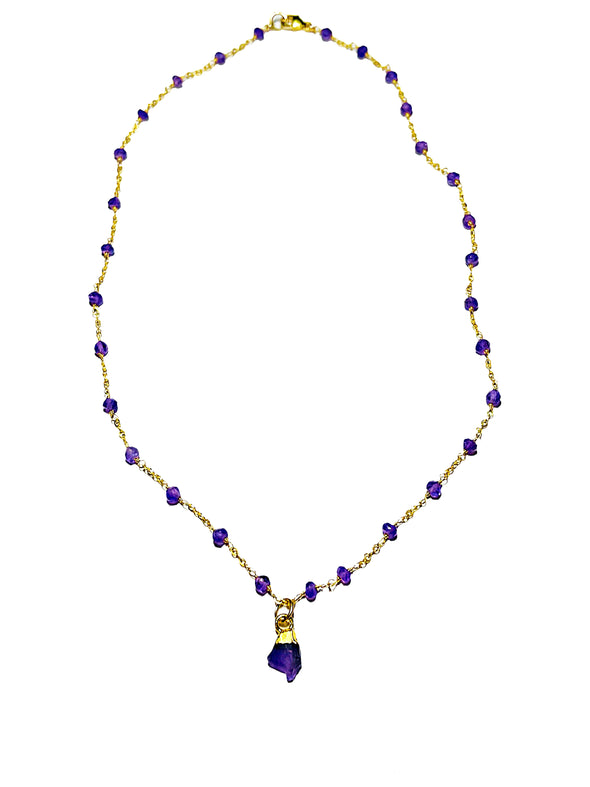 Raw Luxe Amethyst Necklace