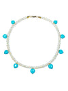 Beach House Necklace in Sleeping Beauty Turquoise and Freshwater Pearls