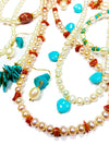 Beach House Necklace in Turquoise and Freshwater Pearls