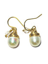 Color Drop Earrings in Pearl and Rock Crystal - JulRe Designs LLC