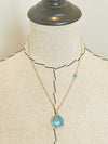 Copper Turquoise Pendant Necklace