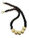 Gumball Necklace No. 2 in Brown and Cream - JulRe Designs LLC