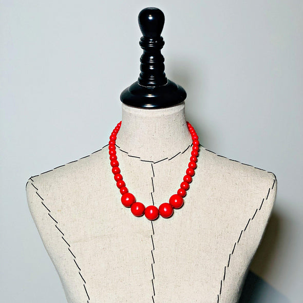 Gumball Necklace No. 3 in Red - JulRe Designs LLC
