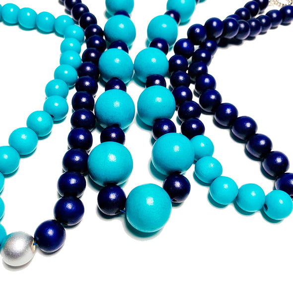 Gumball Necklace No. 2 in Blues - JulRe Designs LLC