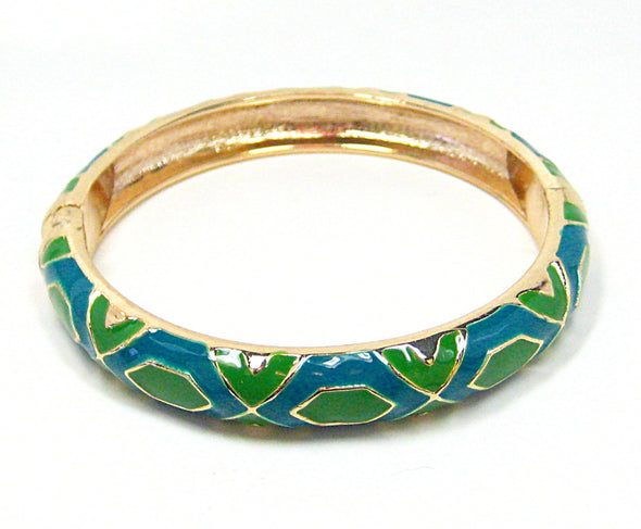 Anika Bracelet in Bright Green and Teal - JulRe Designs LLC