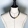 Lava Love Necklace No. 2 in Black and Gold - JulRe Designs LLC