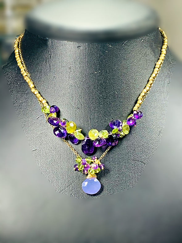 Lavender Love Chain Necklace