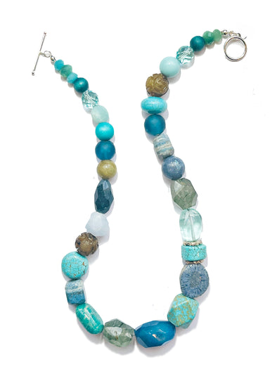 Multi Stone Necklace in Turquoise (Large)