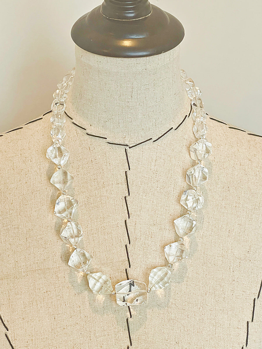 Rock Crystal Quartz Nugget Necklace – JulRe Designs Studio