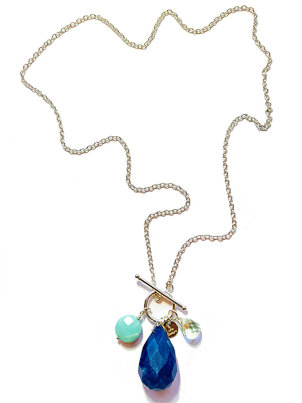 Sodalite Gemstone Charm Toggle Necklace